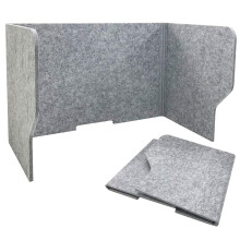 Foldable Desk Privacy Panel 2420in UShaped Acoustic Noise Reduction Divider for Office Workspace Gray