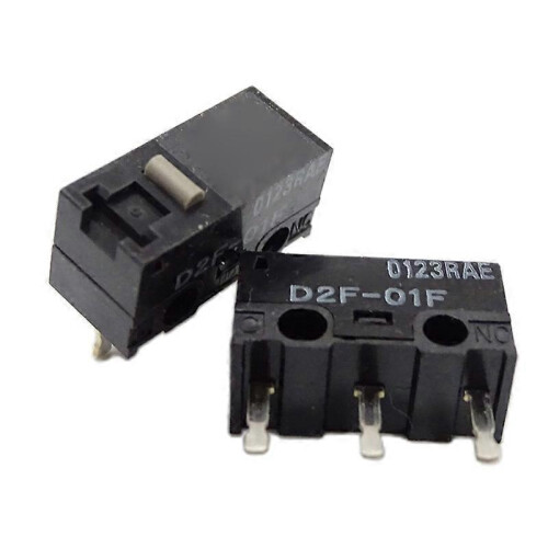 (2Pcs) Mouse Microswitch D2F-01F Mouse Button Silver Alloy Contacts 10M Clicks