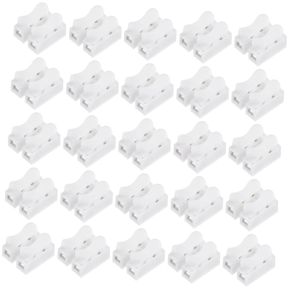 100Pcs Quick Connect Pushin Wire Connectors, Spring Terminal Blocks For Led Strip And Automotive 9073542076858