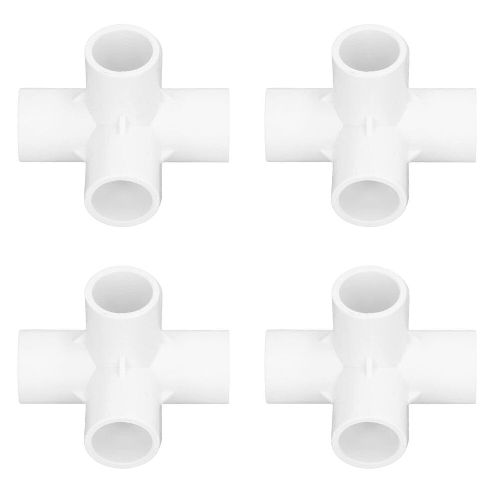 10Pcs White 6 Way Pvc Pipe Fittings 20Mm 90 Elbow Connector For Furniture And Greenhouse Frames 9351714555449