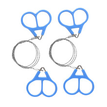 Camping Wire Saw 2Pcs Durable Stainless Steel Survival Saw with Finger Handles for Hiking Hunting Outdoor Use