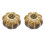 2 pcs Ceramic Pumpkin Cabinet Knobs with Screws, Classic White Drawer Pulls for Dresser, 40x30mm 1