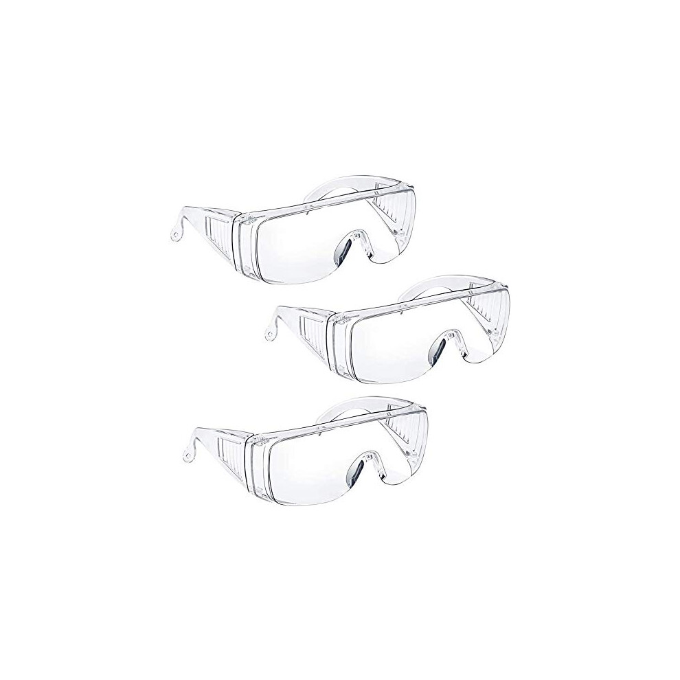 Safety Goggles Anti Fog Wide Vision Impact Resistant Eye Protection Glasses Over Eyeglasses (6Pcs) 9073542077329