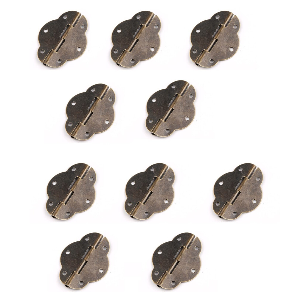 10Pcs Antique Brass Hinges 46X35mm Durable Alloy Mini Hinges For Jewelry Boxes And Craft Projects 9351714555975