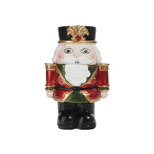 (B) Christmas Tealight Candle Holder Resin Nutcracker Tea Light Candleholders Candlestick Home Table Kitchen Decorations