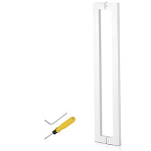 Stainless Steel Barn Door Handle Set, Rust‑Resistant and Easy Install Sliding Door Pull for Interior and Exterior