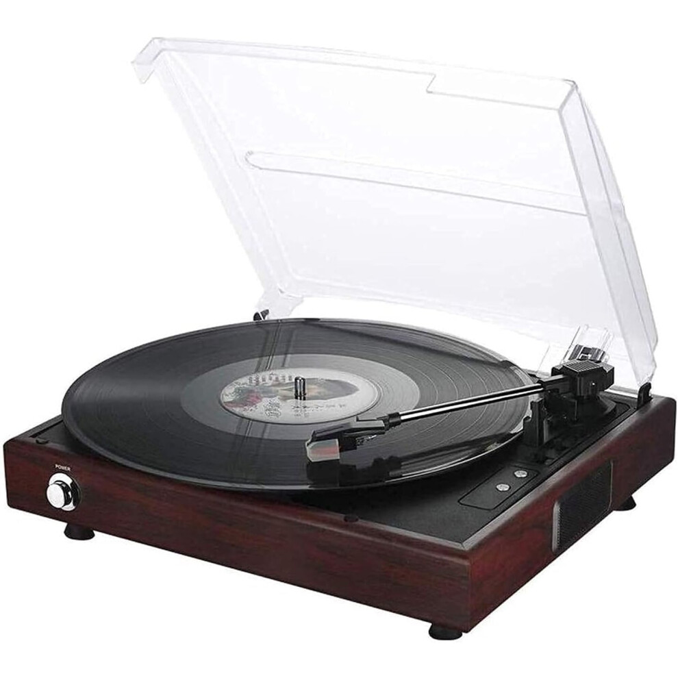 Vintage Bluetooth Turntable 3Speed Vinyl Record Player With Builtin Speakers And Line In/Out 9771547930747