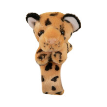 (yellow leopard) Plush Slap Bracelet Comfortable Wear Wrist Band Snap Animal Wristband Accessory for Children's Parties and Creative Play