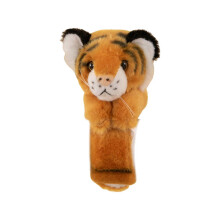 (yellow tiger) Plush Slap Bracelet Comfortable Wear Wrist Band Snap Animal Wristband Accessory for Children's Parties and Creative Play