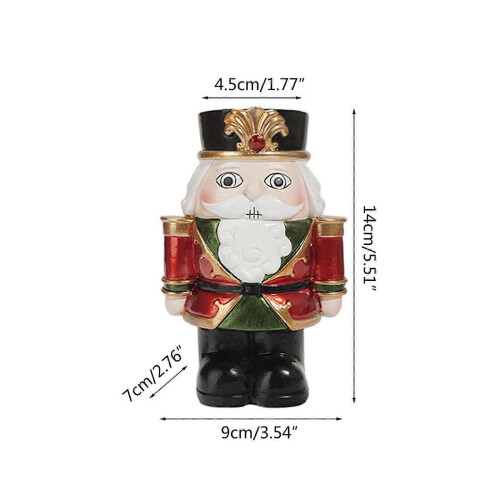 (B) Christmas Tealight Candle Holder Resin Nutcracker Tea Light Candleholders Candlestick Home Table Kitchen Decorations 2