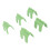5PCS Drywall Marking Tool Green ABS Box Positioner 15