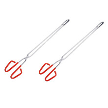 2pcs Stainless Steel Trash Picker Tool with Ergonomic Grip and Extended Reach for Outdoor Cleaning