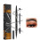 Dual Ended Liquid Eyebrow Pencil Gray, Waterproof Fork Tip Microblading Pen for Natural Brows 1
