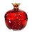 Auspicious Glass Pomegranate Shape Crystal Candy Jar-Red 1