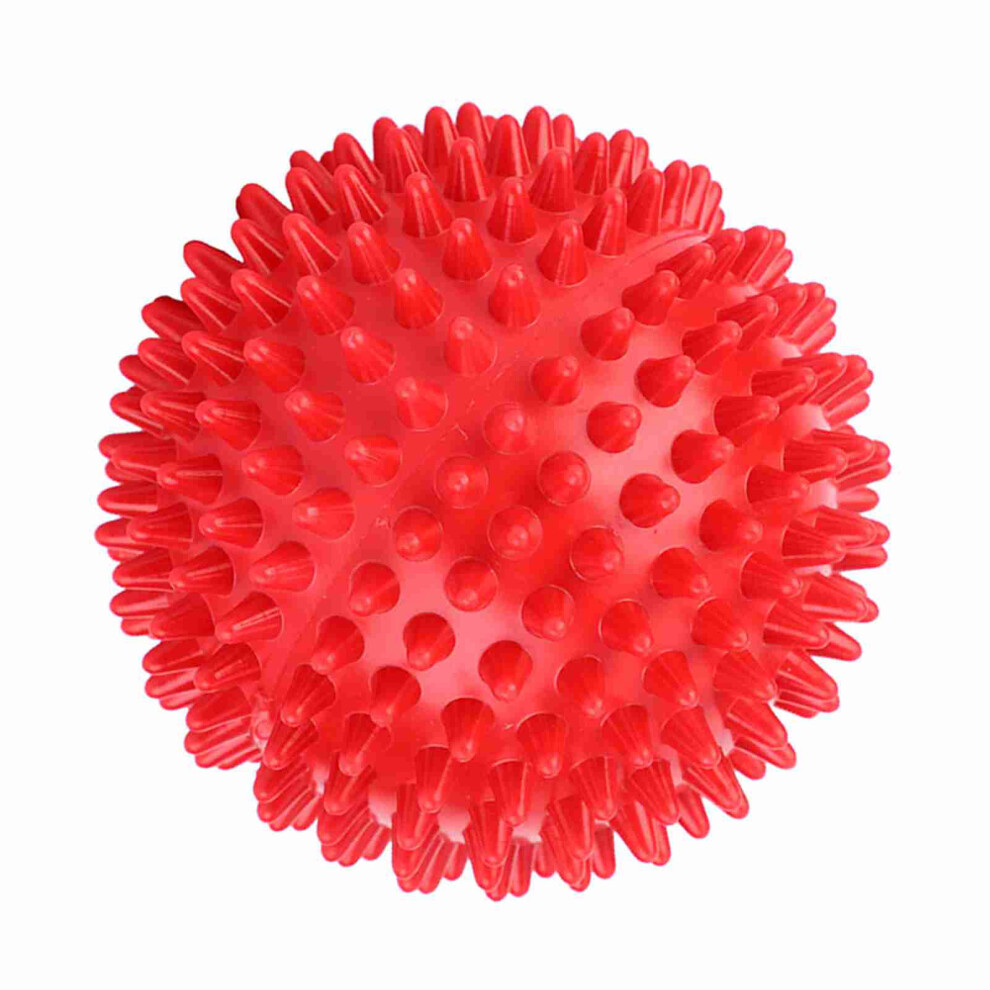 Red Durable Plastic Massage Roller Body Spiky Balls Fitness Finger Relax Tool 7.5Cm