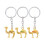 Pack de 3 porte-clés Kirsite Camels de haute qualité-Or 1