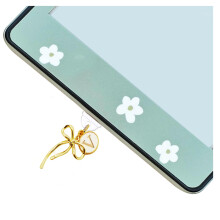 USB C Dust Plug for Kindle Paperwhite, Decorative Bow Charm Type C Port Protector, Gift for Women