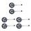 6Pcs Adjustable Height Aluminum Walker Wheels Grey Durable Replacement 1