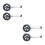 4Pcs Grey Aluminum Wheel Caster Adjustable Walker Wheels Replacement 1