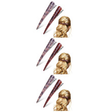 6Pcs Pro Hair Salon Clips Non-Slip Assorted Colors for Easy Sectioning