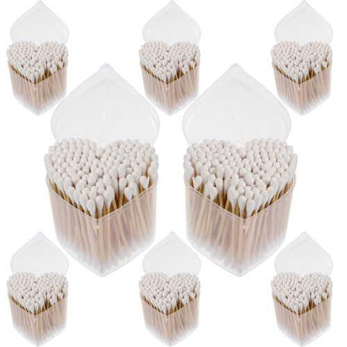 Di Cotton Fioc Lungo in Cotone E Legno Per Precisa