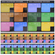 12Set DIY 2026 Calendar Index Tabs Stickers for Diaries and Notebooks