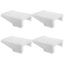 4Pcs White Outdoor Cctv Camera Cover Plastic Rain Sunshade Shield