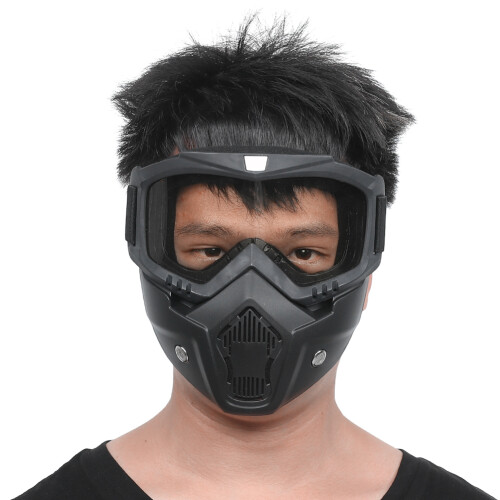 Detachable Mask Goggles: 18x18.5 cm, Transparent 2