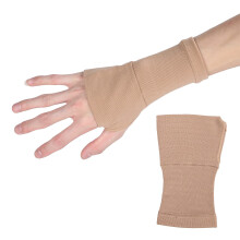 Wrist Support Brace for Carpal Tunnel Pain Relief, Breathable Elastic Compression Sleeve for Arthritis, Skin Color (1 Pair L)