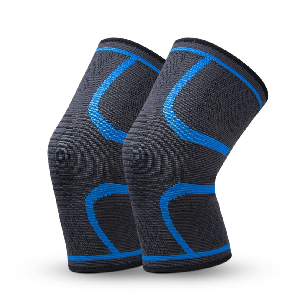 2 Pack Knee Compression Sleeve for Running and Workout, Knee Brace for Meniscus Tear and Arthritis Pain Relief