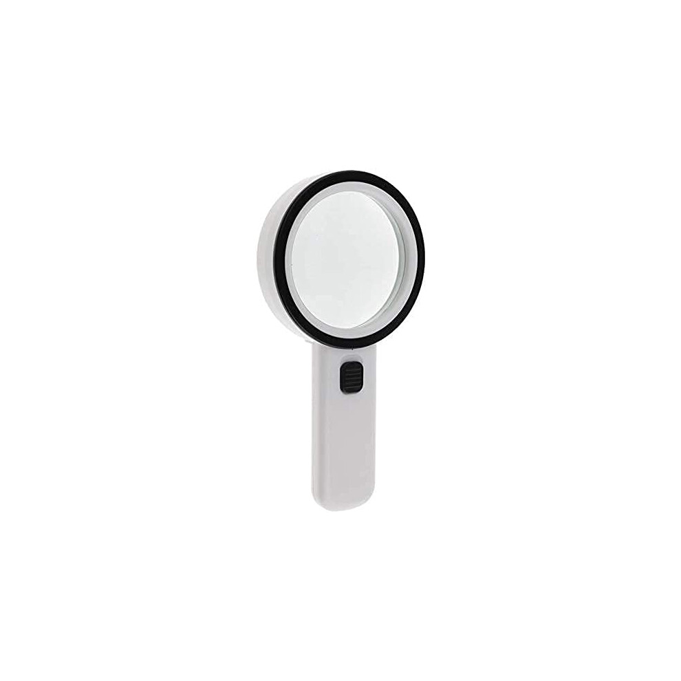 Light 10X Handheld Magnifying Glass With 12 Led Bright Magnifier For Reading And Crafts