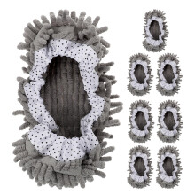 8pcs Mop Slippers Shoes Microfiber Cleaning Slippers Washable Reusable Hands Floor Cleaning