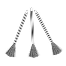 Dish Brush with Long Handle Stainless Steel Pot Scrubber 3 Pack for Kitchen Pots Pans and Woks