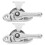 2Sets Universal Silver Stainless Steel Door and Window Crescent Locks 10