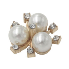 Pearl Rhinestone Decorative Buttons for DIY Crafts, Flatback Embellishments Assorted Size Set, 10pcs Color 8