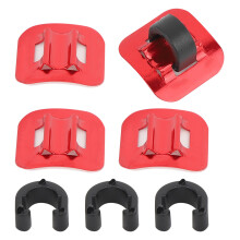 4 Pcs Red C Buckle Bike Brake Cable Guide Shifter