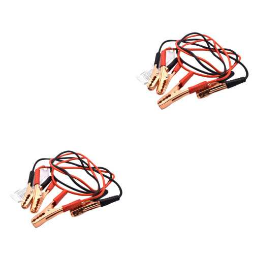 2Pcs Durable Car Power Wire 500A Emergency Cable Black Red 1