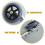 4Pcs Grey Aluminum Wheel Caster Adjustable Walker Wheels Replacement 4
