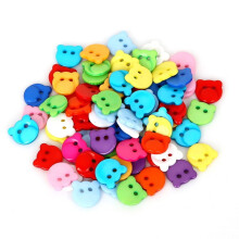 50PCS Assorted Sewing Buttons for Crafts and Repairs, Colorful Plastic Buttons for Clothes and Dolls