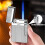 Windproof Butane Torch Lighter, Dual Flame Refillable Adjustable Flame for Candles and Camping (D) 3