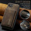(For iPhone 16e, Coffee) DG.MING M2 Series 3-Fold Card Bag Wallet Leather Phone Case 2