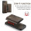 (For iPhone 16e, Coffee) DG.MING M2 Series 3-Fold Card Bag Wallet Leather Phone Case 3