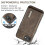 (For iPhone 16e, Coffee) DG.MING M2 Series 3-Fold Card Bag Wallet Leather Phone Case 4