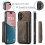 (For iPhone 17, Coffee) DG.MING M2 Series 3-Fold Card Bag Wallet Leather Phone Case 2