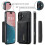 (For iPhone 17, Black) DG.MING M2 Series 3-Fold Card Bag Wallet Leather Phone Case 2