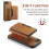 (For iPhone 16e, Brown) DG.MING M2 Series 3-Fold Card Bag Wallet Leather Phone Case 3
