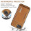 (For iPhone 16e, Brown) DG.MING M2 Series 3-Fold Card Bag Wallet Leather Phone Case 4