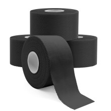 Black Athletic Tape 4 Pack, Strong Adhesive Sports Tape with Easy Tear, Sweat Resistant and Residue