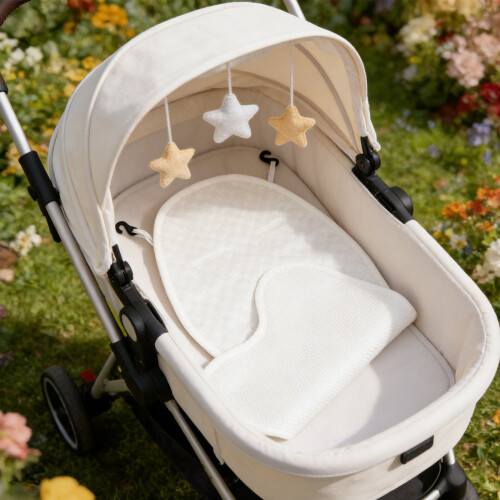 Wit Ademend Koelpad Baby Stroller Comfort 2