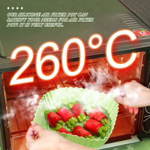 Silicone Air Fryer Accessoire Vert Panier Mat Réutilisable 2